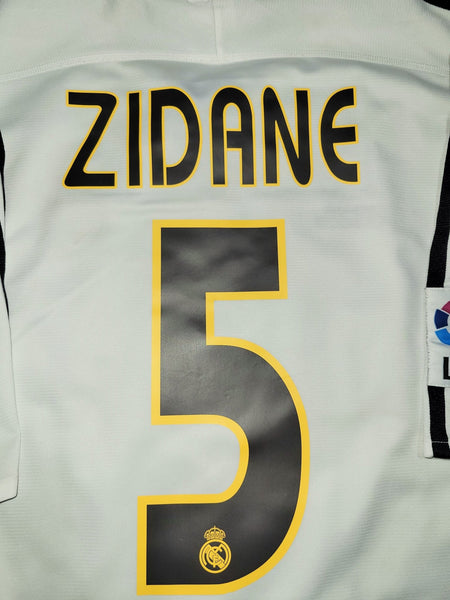 Zidane Real Madrid Home 2003 2004 GALACTICOS Jersey Shirt Camiseta L SKU# 021804 Adidas