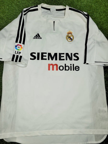 Zidane Real Madrid Home 2003 2004 GALACTICOS Jersey Shirt Camiseta L SKU# 021804 Adidas