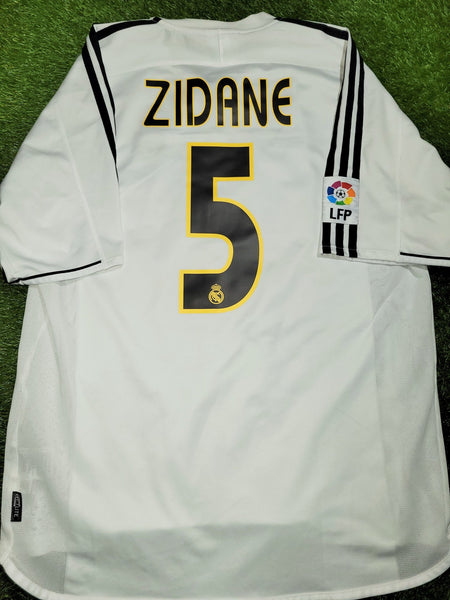 Zidane Real Madrid Home 2003 2004 GALACTICOS Jersey Shirt Camiseta L SKU# 021804 Adidas