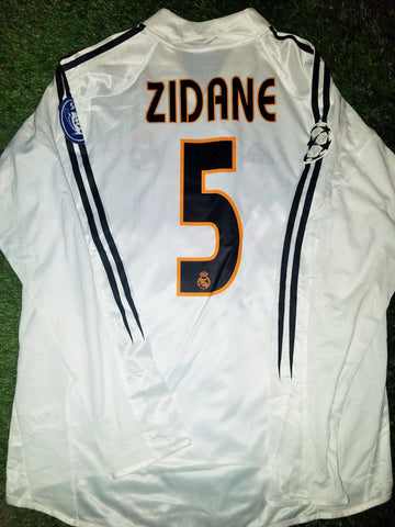 Zidane Real Madrid Home 2004 2005 Uefa Champions League Jersey Camiseta Shirt M foreversoccerjerseys