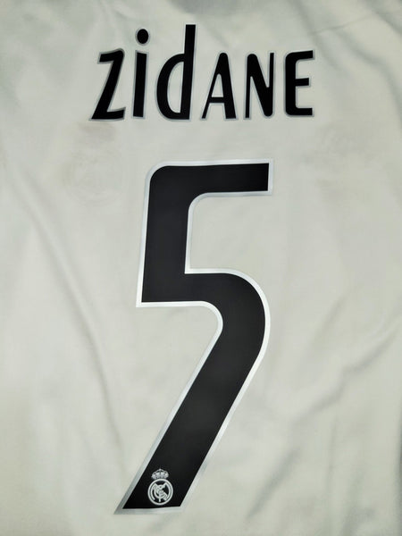 Zidane Real Madrid LAST GAME 2005 2006 Home Soccer Jersey Shirt M SKU# 109879 Adidas