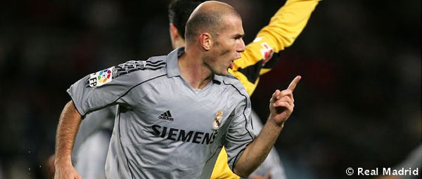 Zidane Real Madrid LAST SEASON 2005 2006 Grey Third Jersey Shirt Camiseta M SKU# 109845 foreversoccerjerseys