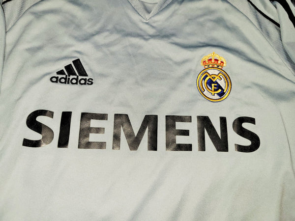 Zidane Real Madrid LAST SEASON 2005 2006 Grey Third Soccer Jersey Shirt M SKU# 109845 Adidas