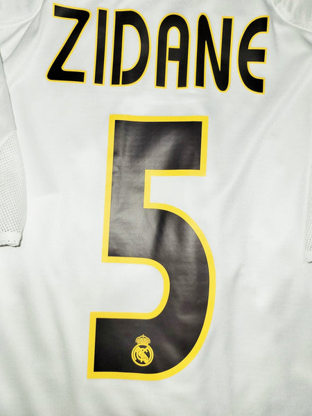 Zidane Real Madrid PLAYER ISSUE UEFA 2004 2005 Jersey Shirt M SKU# 367843 AJF001 Adidas