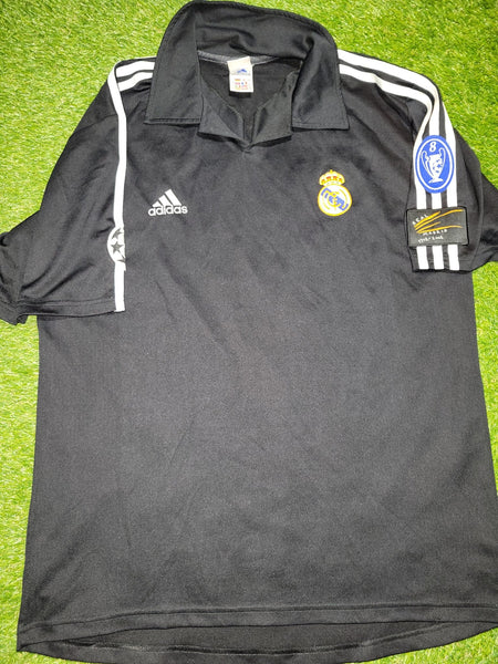 Zidane Real Madrid UEFA 2001 2002 Away Soccer Jersey Shirt L SKU# 134747 ASR001/10 Adidas