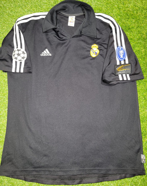 Zidane Real Madrid UEFA 2001 2002 Black Adidas Away Jersey Shirt Camiseta XL SKU# 134747 ASR001/10 Adidas