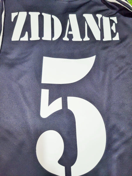 Zidane Real Madrid UEFA 2001 2002 Black Adidas Away Jersey Shirt Camiseta XL SKU# 134747 ASR001/10 Adidas