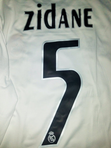 Zidane Real Madrid UEFA 2005 2006 Long Sleeve Jersey Shirt Camiseta L SKU# 109871 APU002 foreversoccerjerseys