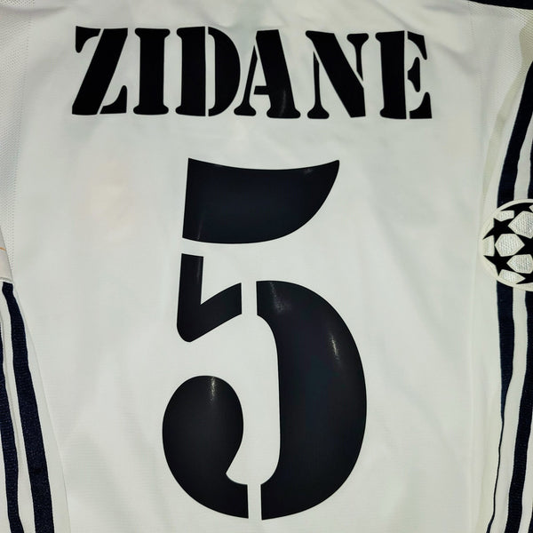 Zidane Real Madrid UEFA CENTENARY 2002 2003 Adidas Home Jersey Shirt Maillot L foreversoccerjerseys