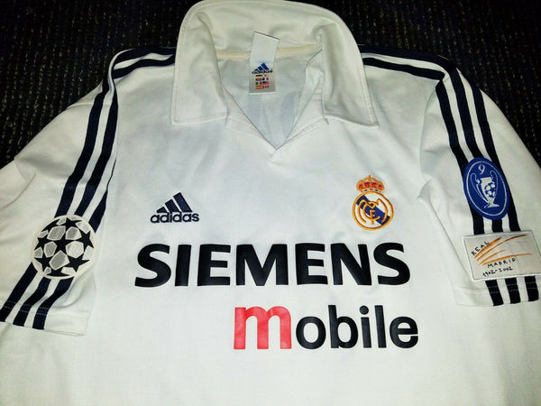 Zidane Real Madrid UEFA CENTENARY 2002 2003 Jersey Shirt Camiseta L - foreversoccerjerseys