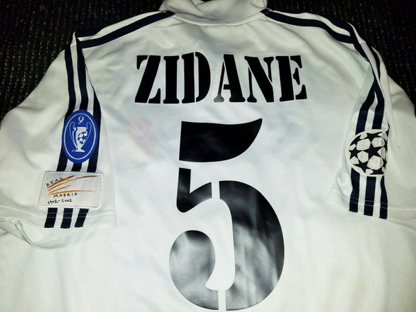 Zidane Real Madrid UEFA CENTENARY 2002 2003 Jersey Shirt Camiseta L - foreversoccerjerseys