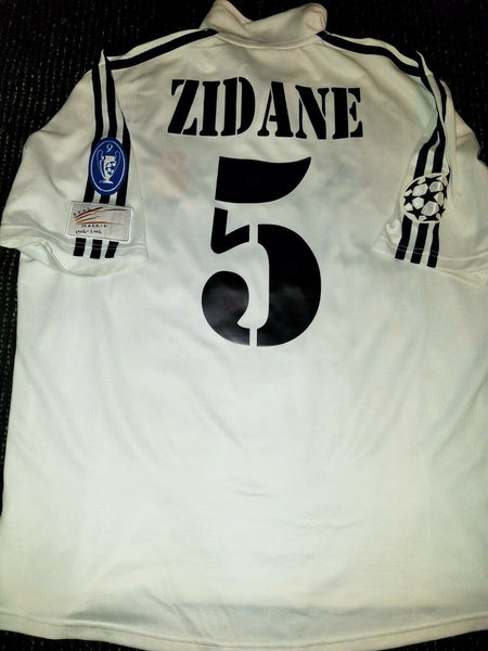 Zidane Real Madrid UEFA CENTENARY 2002 2003 Jersey Shirt Camiseta L - foreversoccerjerseys